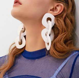 The White Chain Earrings